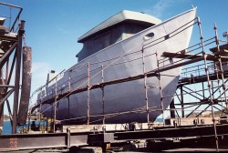 Trawler zinc coating before paint